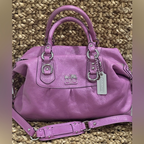 Coach Pink Leather Satchel - Picture 1 of 11
